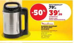 Hyper U MOULINEX Blender chauffant my daily soup offre