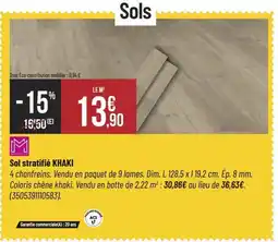 Bricorama KHAKI Sol stratifié offre