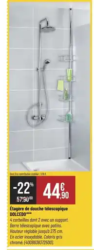 Bricorama DOLCEDO Étagère de douche télescopique offre