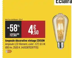 Bricorama EDISON Ampoule décorative vintage offre