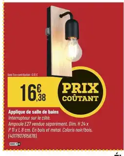 Bricorama Applique de salle de bains offre