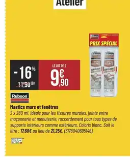 Bricorama RUBSON Mastics murs et fenêtres offre