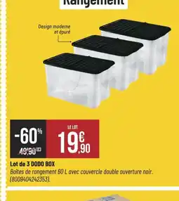 Bricorama DODO BOX Lot de 3 offre