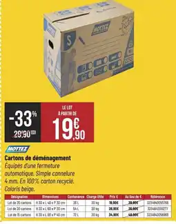 Bricorama MOTTEZ Cartons de déménagement offre