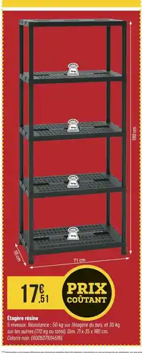 Bricorama Étagère résine offre