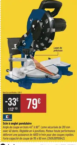 Bricorama MCKENZIE Scie à onglet pendulaire offre