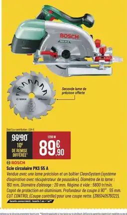 Bricorama BOSCH Scie circulaire PKS 55 A offre