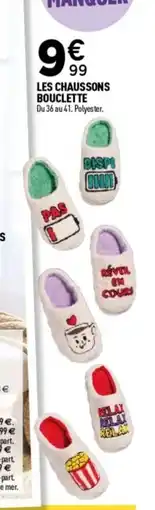 Centrakor 99 les chaussons bouclette offre