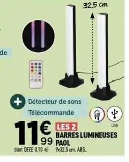 Centrakor Les 2 barres lumineuses paol offre