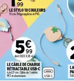 Centrakor Le câble de charge rétractable usb-c offre
