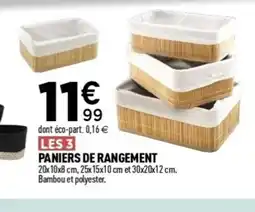 Centrakor Paniers de rangement offre