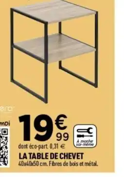 Centrakor La table de chevet offre