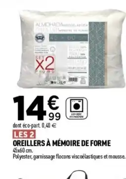 Centrakor Oreillers à mémoire de forme offre