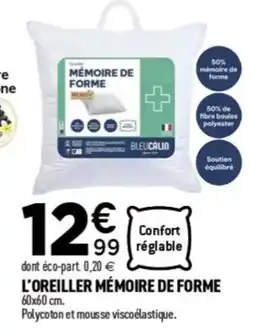 Centrakor L'oreiller mémoire de forme offre