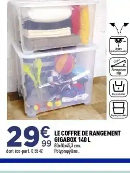 Centrakor Le coffre de rangement gigabox offre