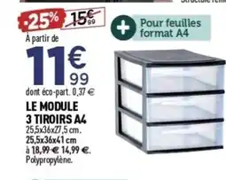 Centrakor Le module 3 tiroirs a4 offre
