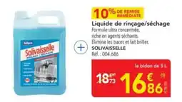 METRO SOLIVAISSELLE Liquide de rinçage/séchage offre