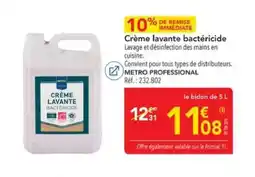 METRO METRO PROFESSIONAL Crème lavante bactericide offre