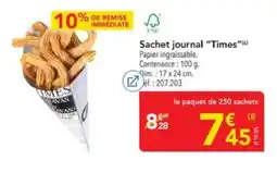 METRO Sachet journal Times offre