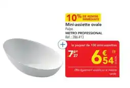METRO METRO PROFESSIONAL Mini-assiette ovale offre