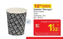 METRO Gobelet Baroque offre