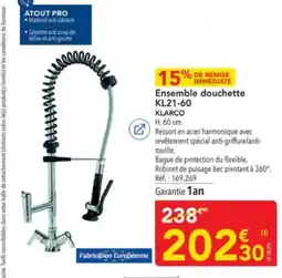 METRO KLARCO Ensemble douchette offre
