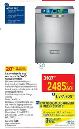 METRO SILANOS SWITCH Lave-vaisselle éco- responsable SW50 offre