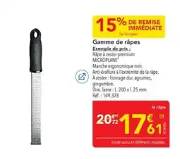 METRO Gamme de râpes offre