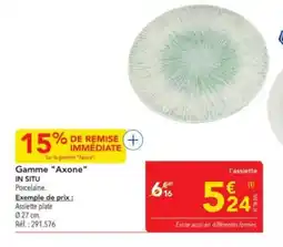 METRO iN SITU Gamme Axone offre