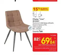 METRO REVERDY Chaise Live offre