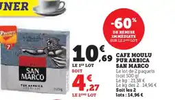 Super U SAN MARCO Cafe moulu pur arabica offre
