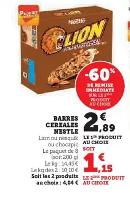 Super U Breakfast cereal nestle offre