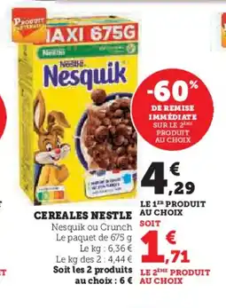 Super U Cereales nestle offre