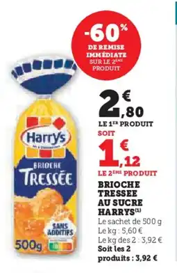 Super U HARRY'S Brioche tressee au sucre offre