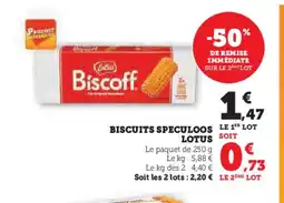 Super U LOTUS Biscuits speculoos offre