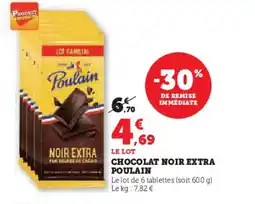 Super U POULAIN Chocolat noir extra offre
