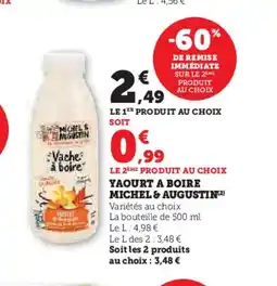 Super U Yaourt a boire michel & augustin offre