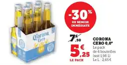 Super U Cero 0 0 corona offre