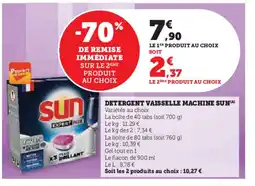 Super U SUN Detergent vaisselle machine offre