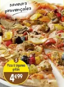 Maximo Pizza 6 légumes grillés saveurs provençales offre