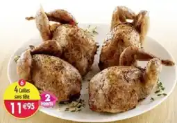 Maximo 4 Cailles sans tête offre