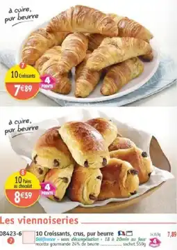 Maximo 10 croissants, crus, pur beurre offre