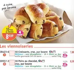Maximo 10 pains au chocolat, crus, pur beurre offre