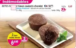 Maximo 2 cœurs coulants chocolat offre