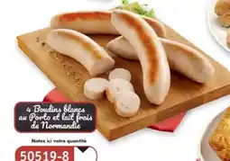 Maximo 4 Boudins blancs au Porto et lait frais de normandie offre