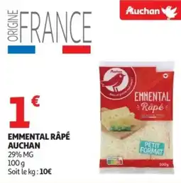 Auchan Emmental râpé auchan offre
