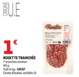 Auchan Rosette tranchée offre