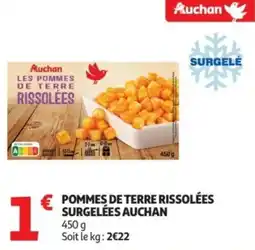 Auchan Pommes de terre rissolées surgelées auchan offre