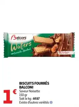Auchan Biscuits fourrés balconi offre