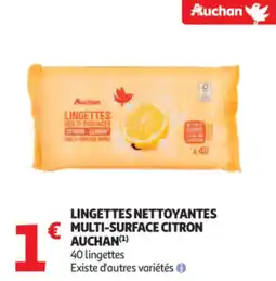 Auchan Lingettes nettoyantes multi-surface citron auchan offre
